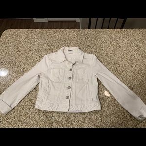 Express white denim jacket size-small